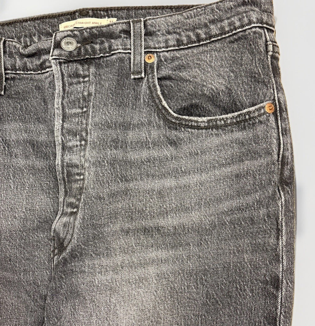 Levi's Premium Ribcage Straight Ankle Jeans - Cloud Over Was