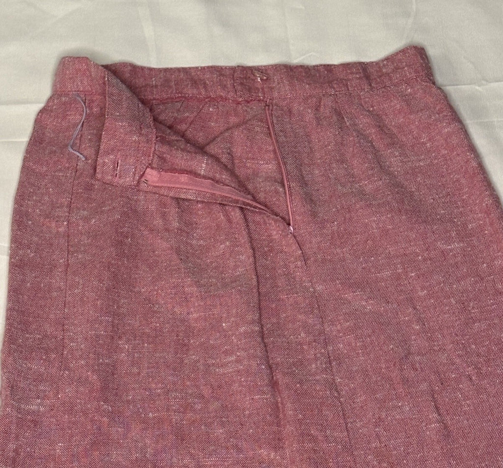 Vintage 80s/90s High-Waisted A-Line Midi Skirt in Heathered