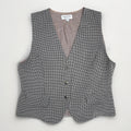 Vintage 90s Tamotsu Wool Blend Micro Houndstooth Vest L