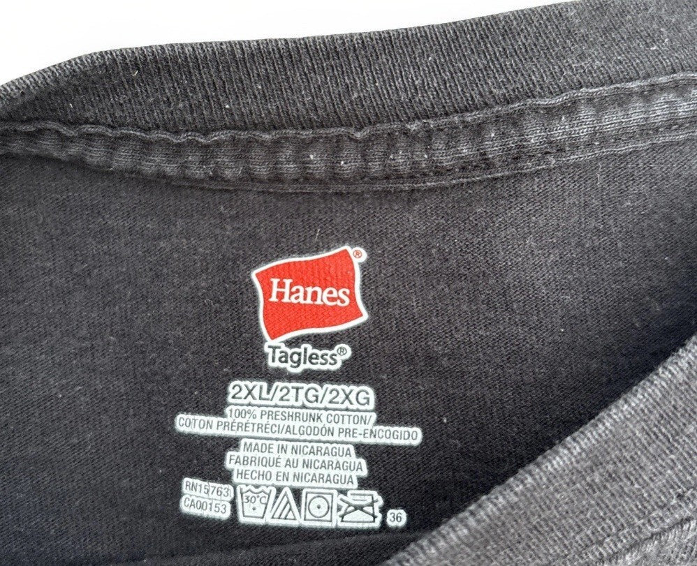 Vintage Hanes 2XL Stand With Standing Rock T-Shirt Black