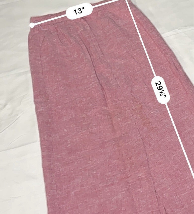 Vintage 80s/90s High-Waisted A-Line Midi Skirt in Heathered