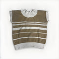 Vintage 1980s The Fox Collection Textured Knit Stripe Mock T