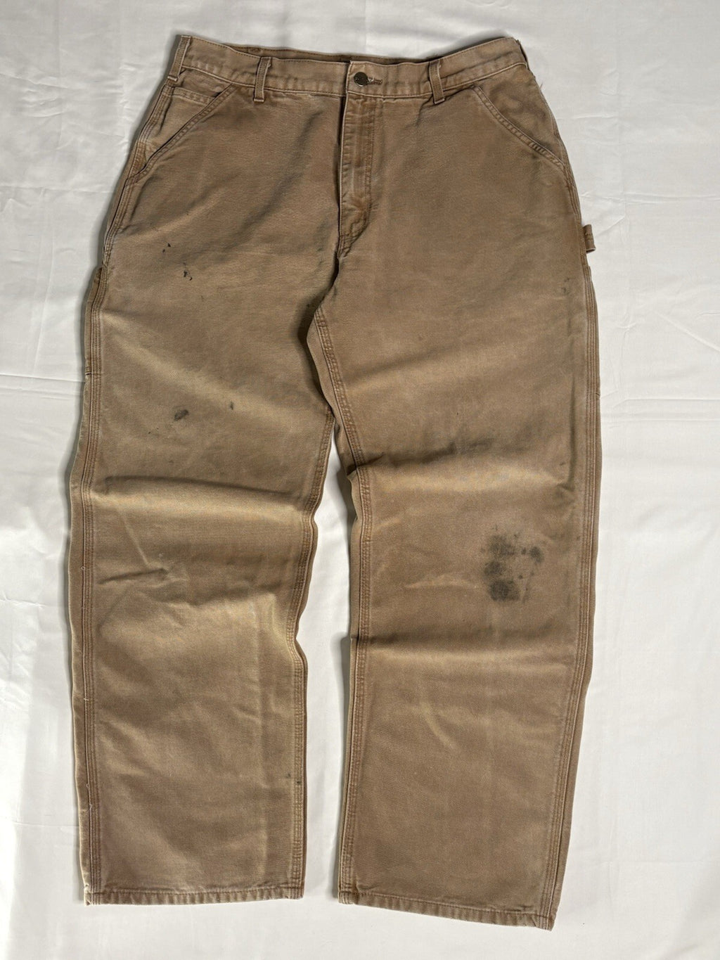 Vintage 2007 Carhartt B11 Brown Duck Canvas Work Dungarees