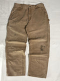 Vintage 2007 Carhartt B11 Brown Duck Canvas Work Dungarees