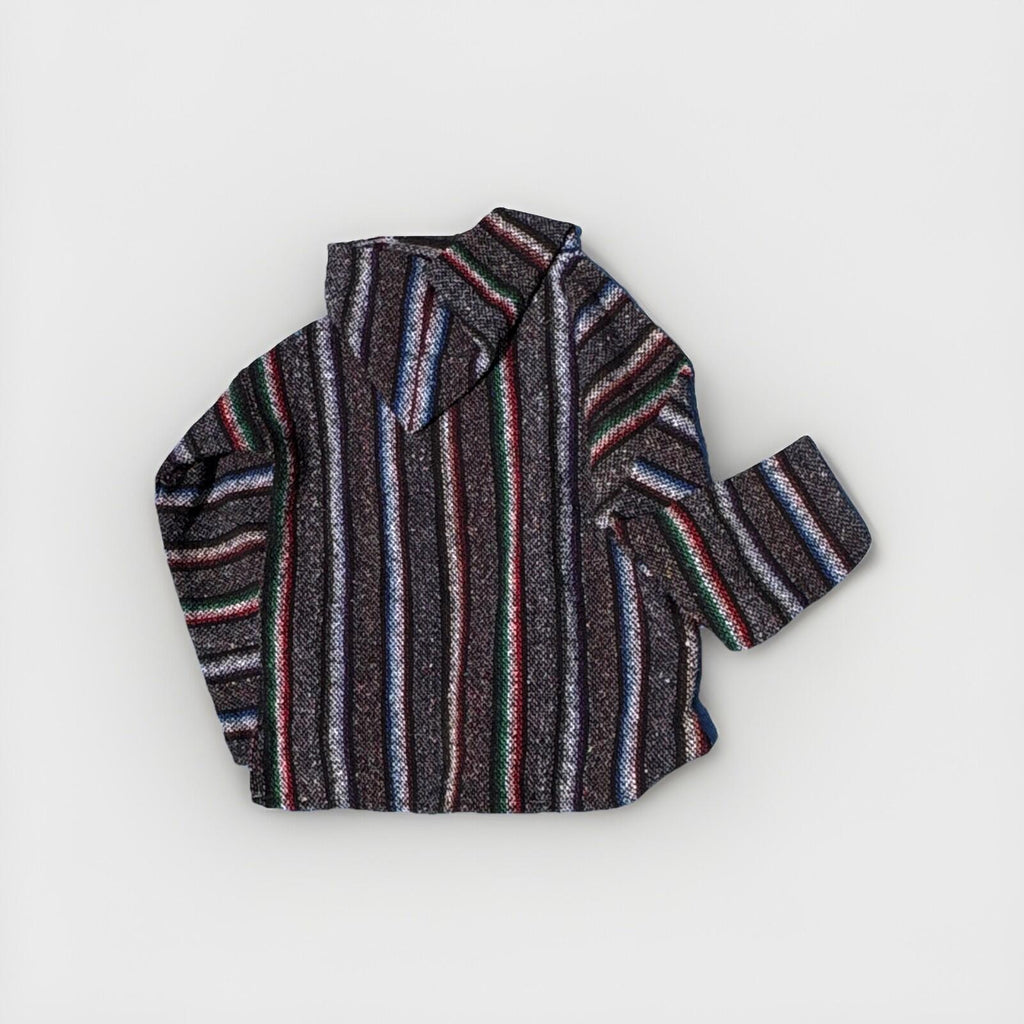 Pilotzi Men's Striped Baja Hoodie Pullover