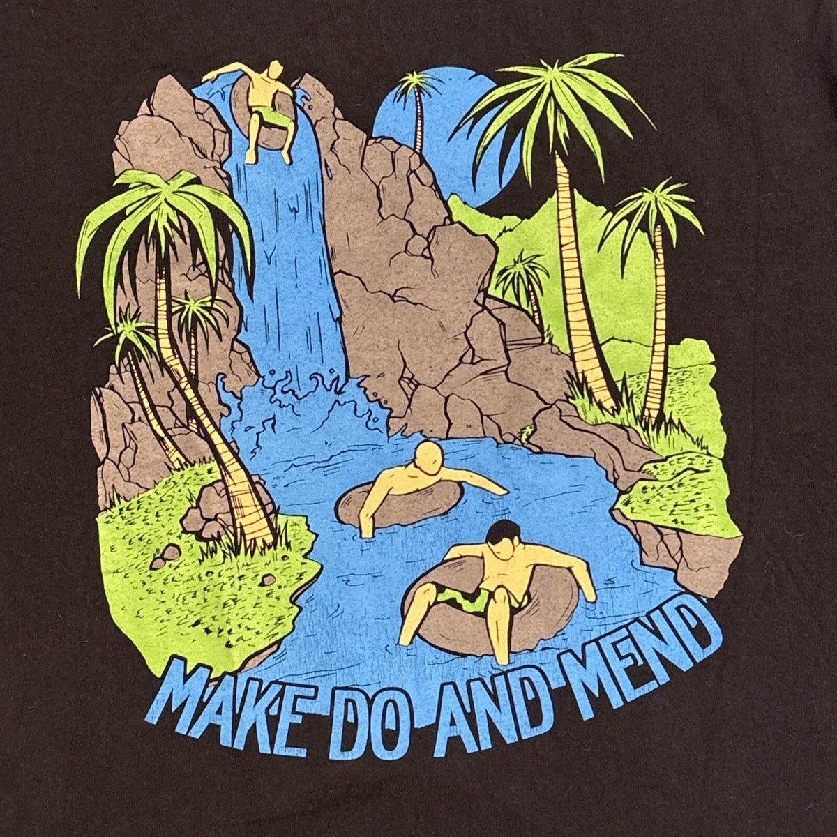 Make Do and Mend Graphic Band Tee Fruit of the Loom HeavyCot