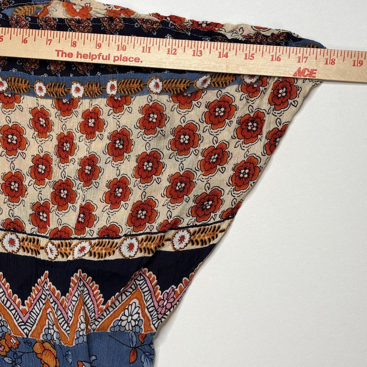 RAGA Floral Boho Mixed Print Blouse Top Size M Medium