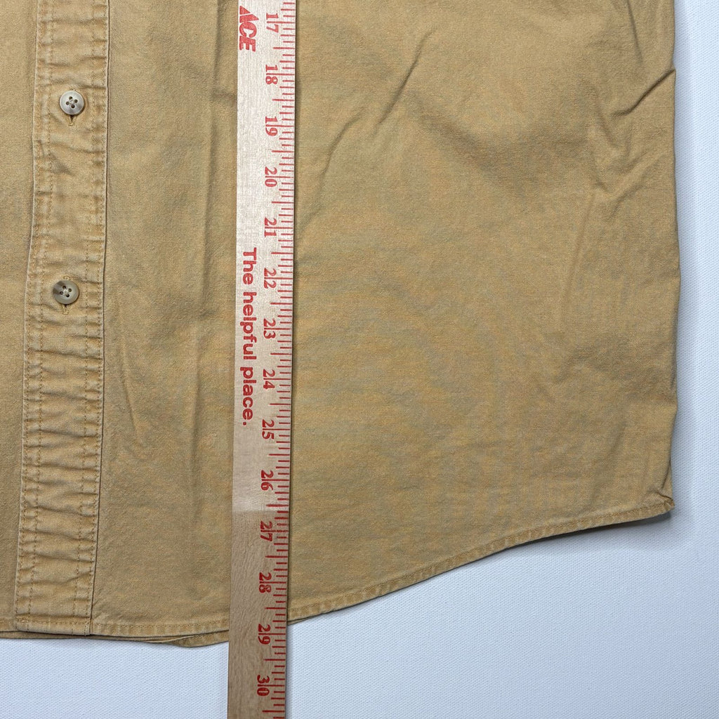 LL Bean Canvas Utility Shirt Jacket Yellow Mens Large