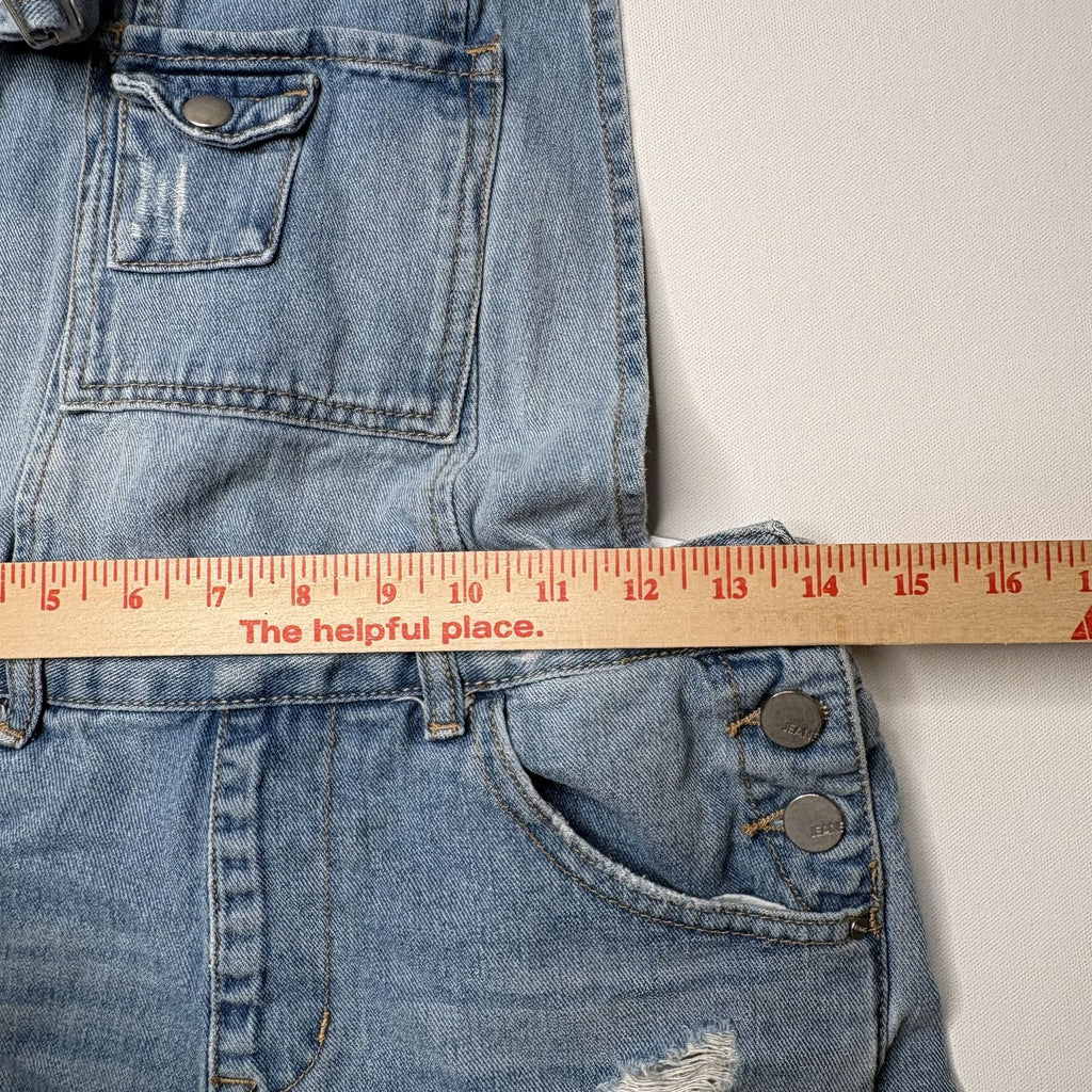Redial Denim Overall Shorts Jean Dungarees Size 36