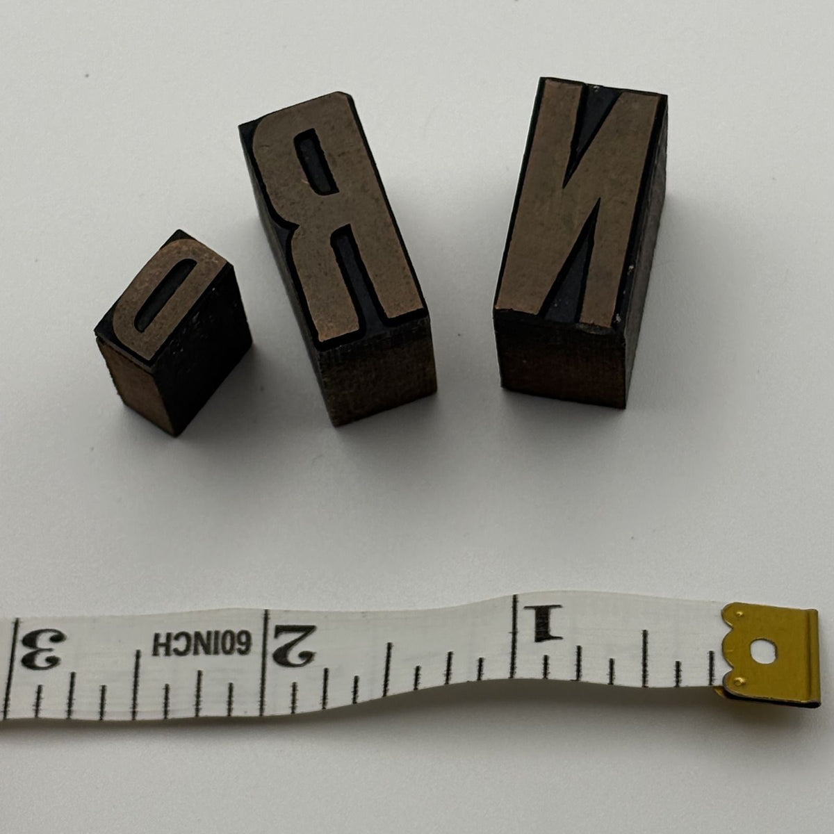 Vintage Copper Letterpress Block Stamps - Printing Type Set