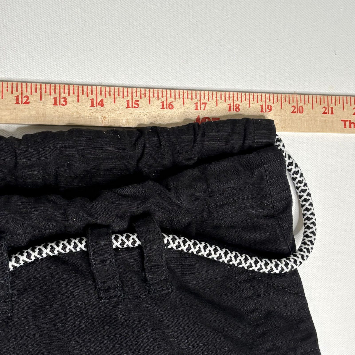 Jiujiteiro Black Nylon Drawstring Cargo Track Pants Mens