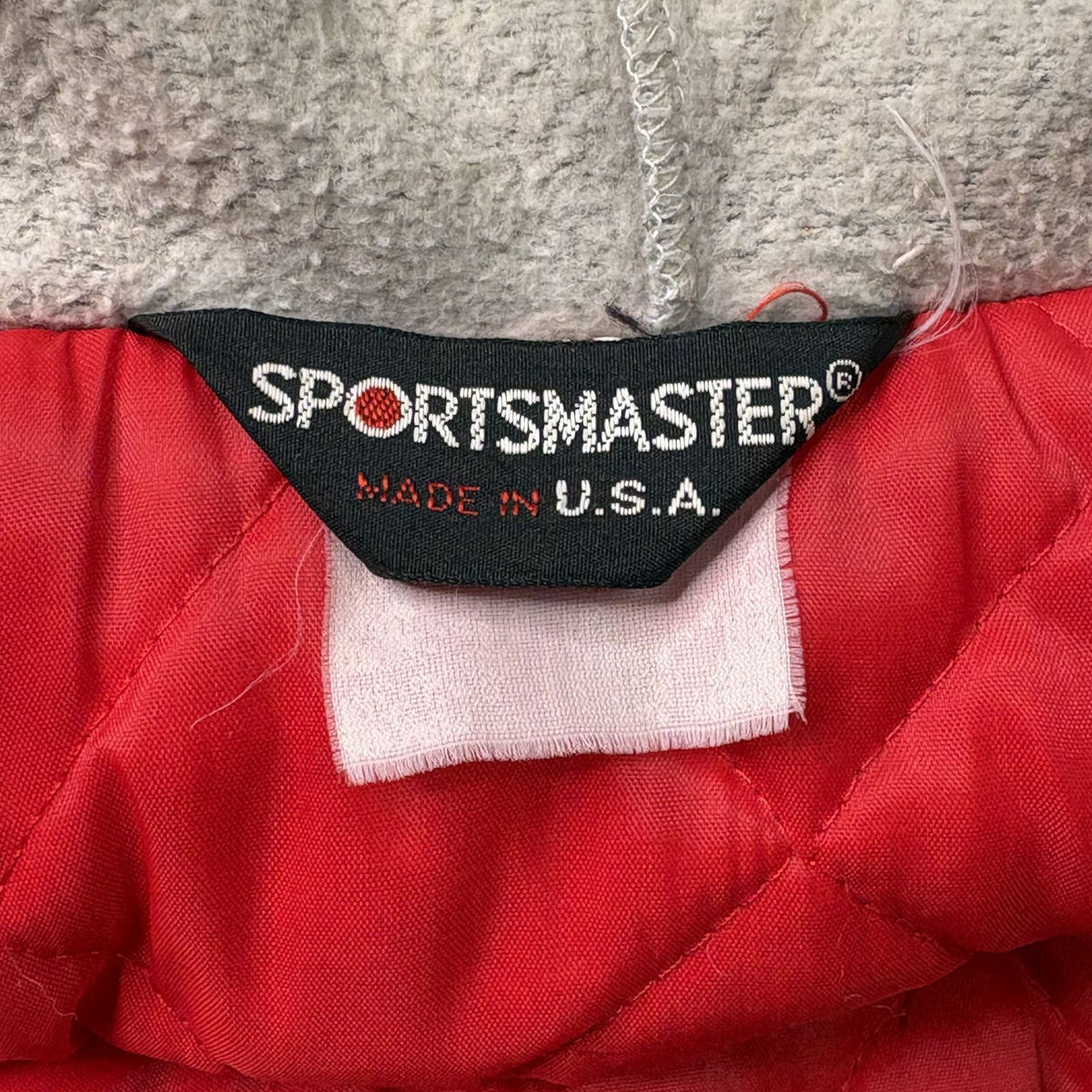 Vintage Sportsmaster Red Hooded Jacket Striped Trim
