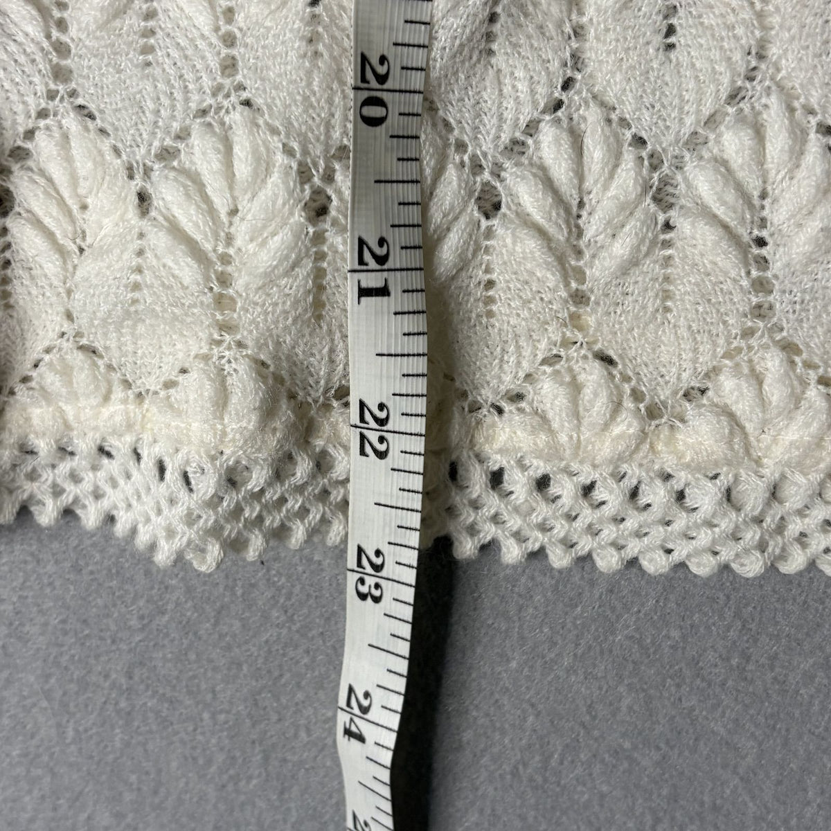 Vintage Americana Knit Cardigan Sweater Cream White