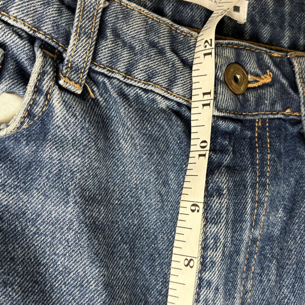 Zara Premium Crafted Distressed Blue Denim Jeans Size US 6