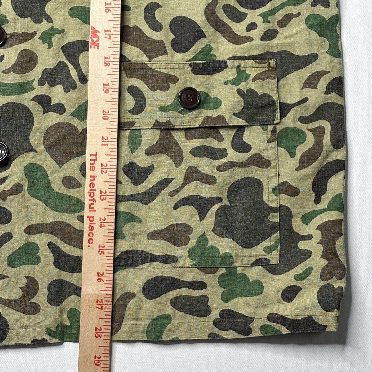 Vintage Caliber Duck Camo Button Up Shirt Jacket Large