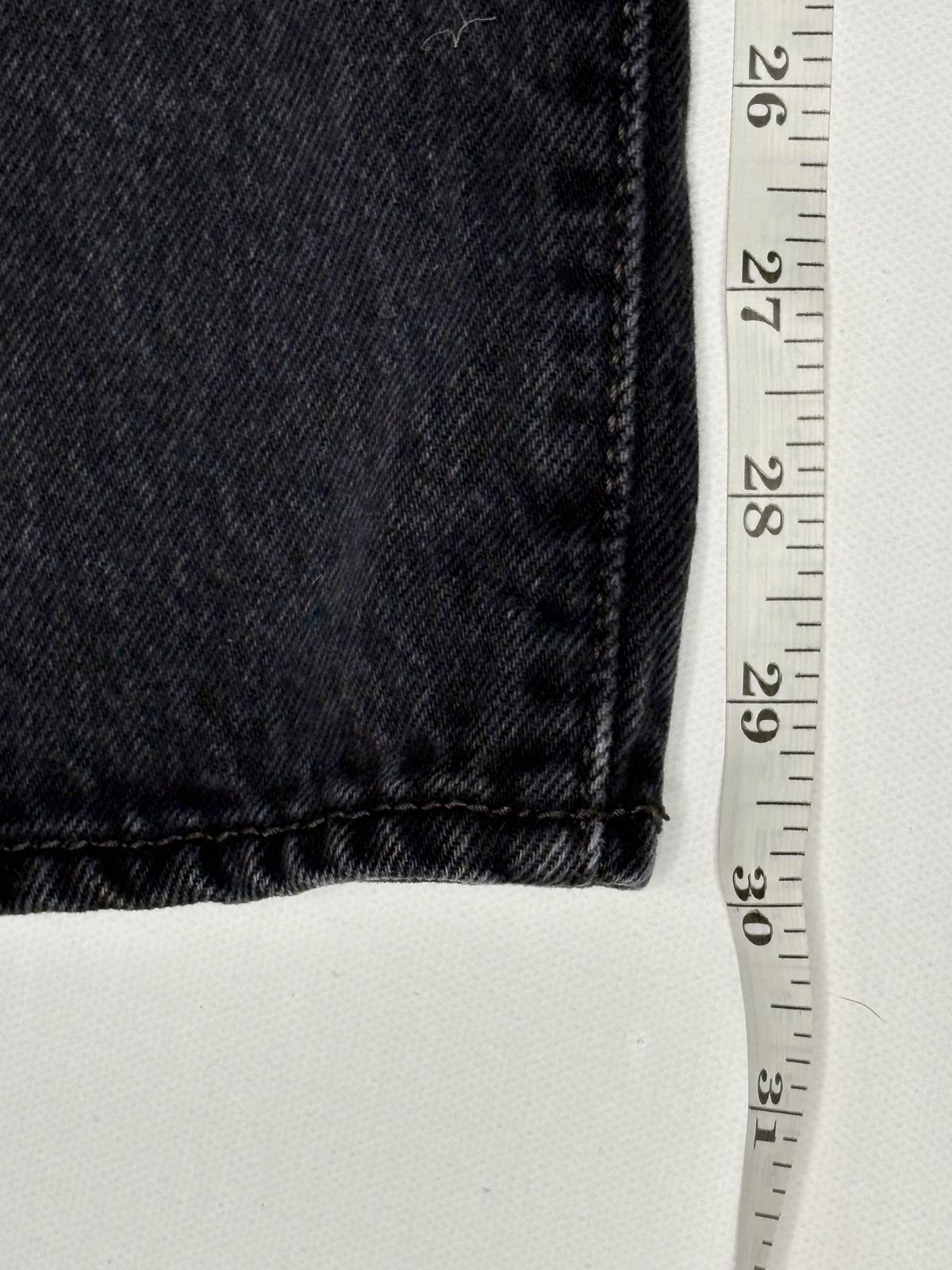 Levi's 501 Black Denim Jeans Mens 40x30 Button Fly Straight