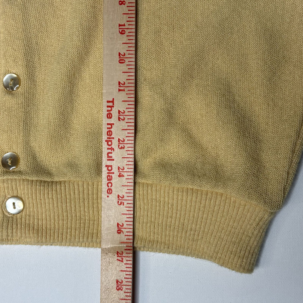 Vintage Arnold Palmer Robert Bruce Yellow Knit Cardigan XL
