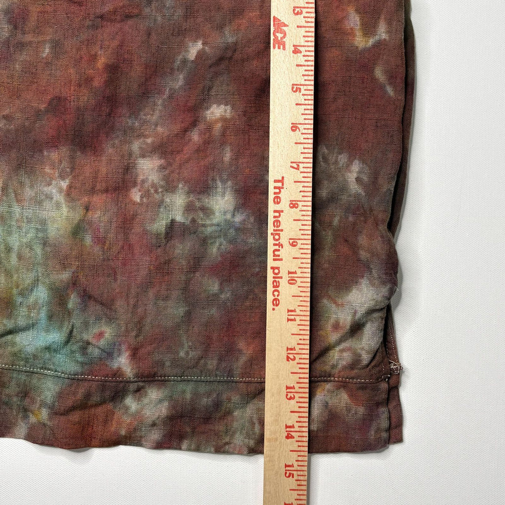 ZENANA Tie Dye Linen Crop Top S