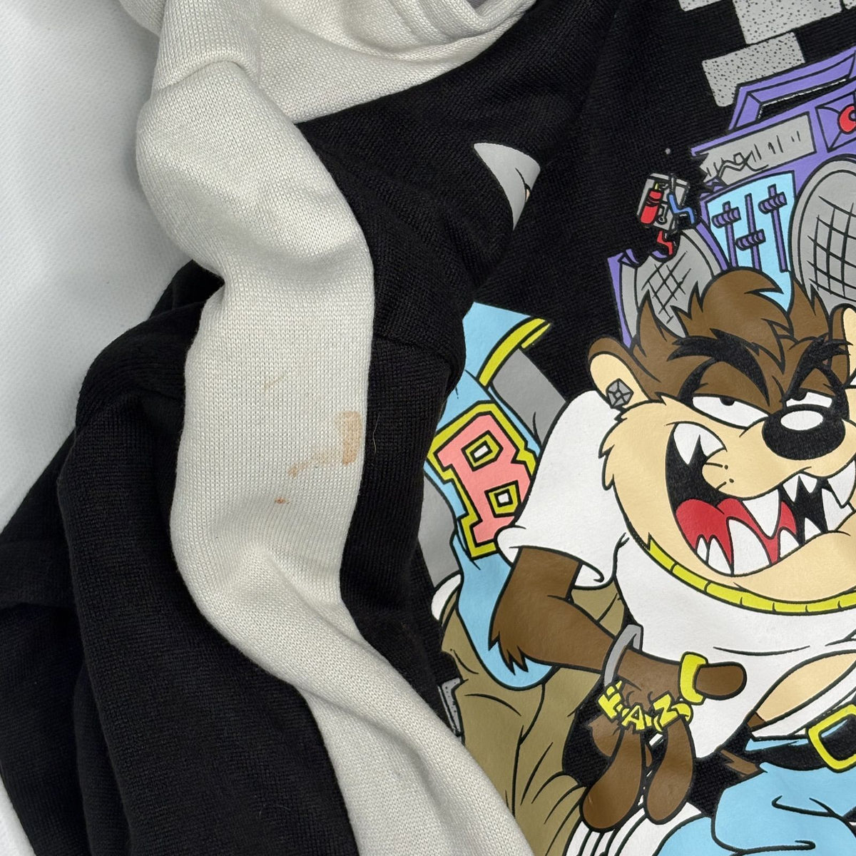 Vintage Looney Tunes Taz Bugs Bunny Colorblock Hoodie 2T