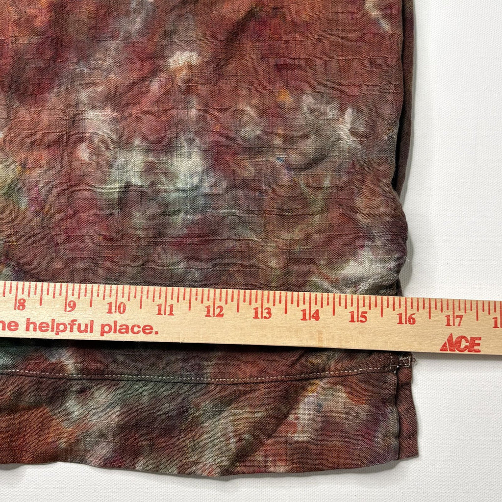 ZENANA Tie Dye Linen Crop Top S