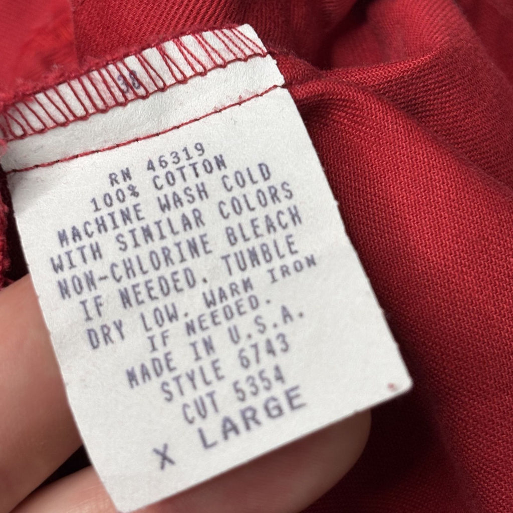 Vintage Norm Thompson Red Canvas Hunting Vest XL