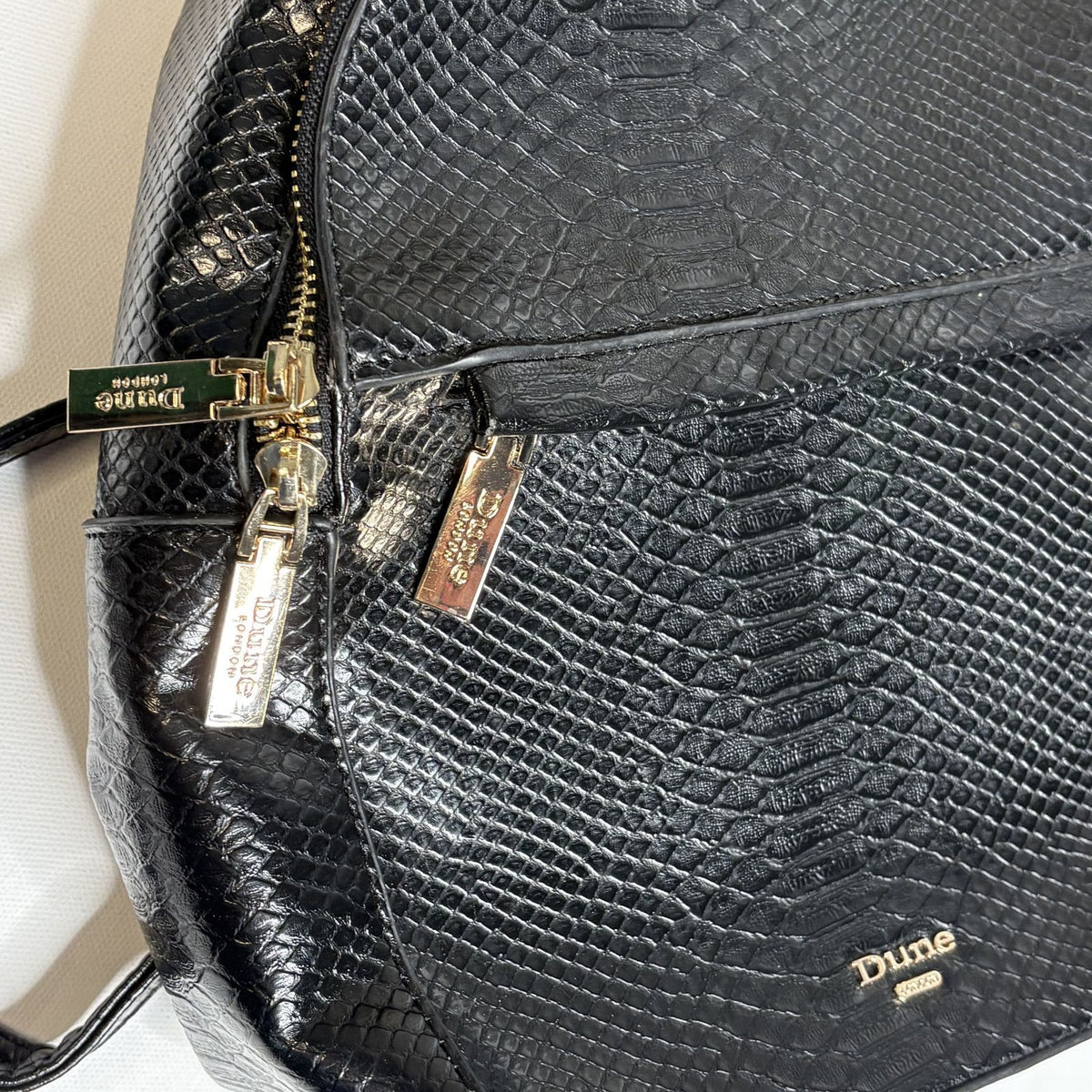 Dune London Textured Leather Mini Backpack