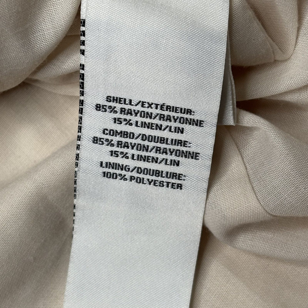 Bagatelle Collection Beige Linen Blend Button Vest Top S