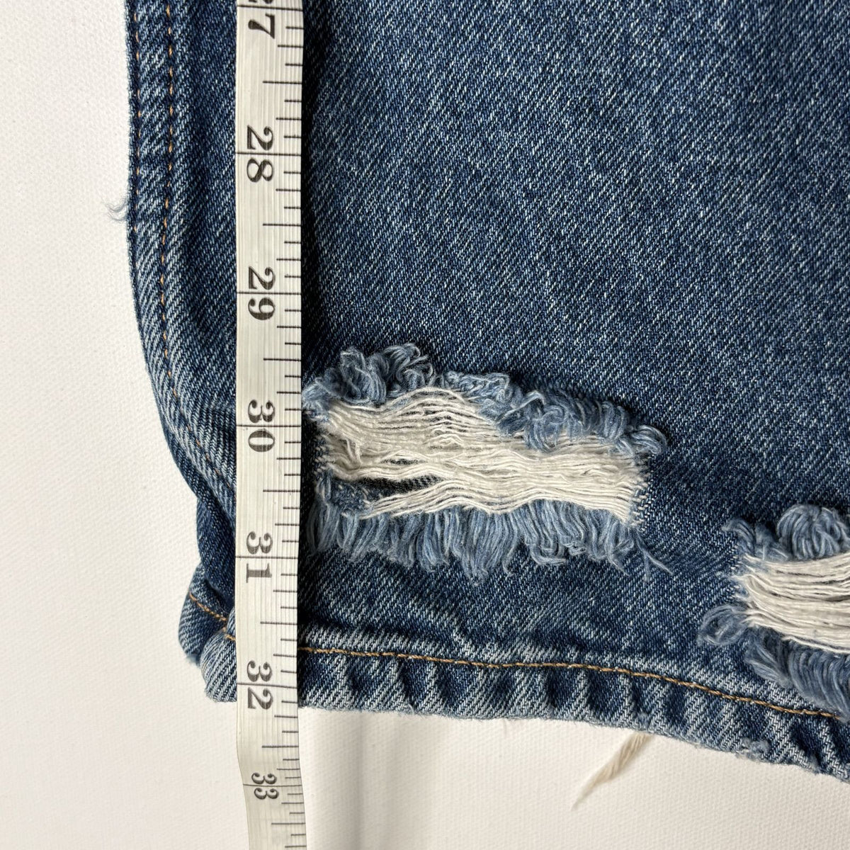 Zara Premium Crafted Distressed Blue Denim Jeans Size US 6