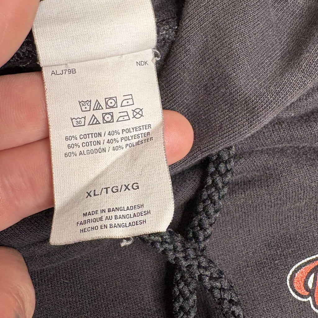 Hanes EcoSmart Custom Graphic Hoodie XL Y2K Streetwear Gray