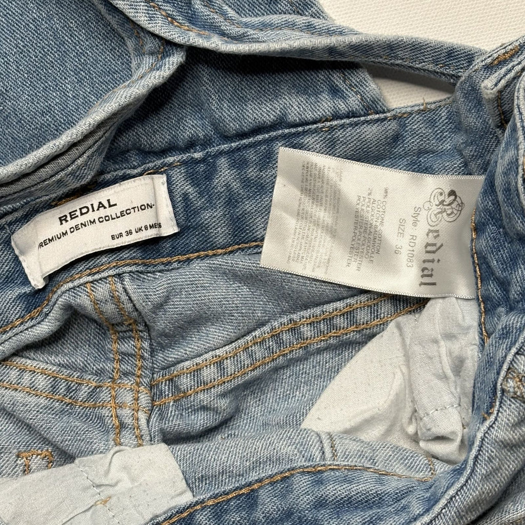 Redial Denim Overall Shorts Jean Dungarees Size 36