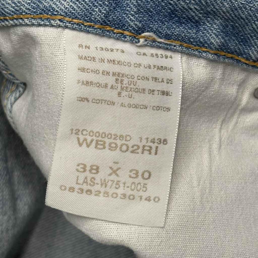 Vtg Wrangler Blues Light Wash Straight Denim Jeans 38x30