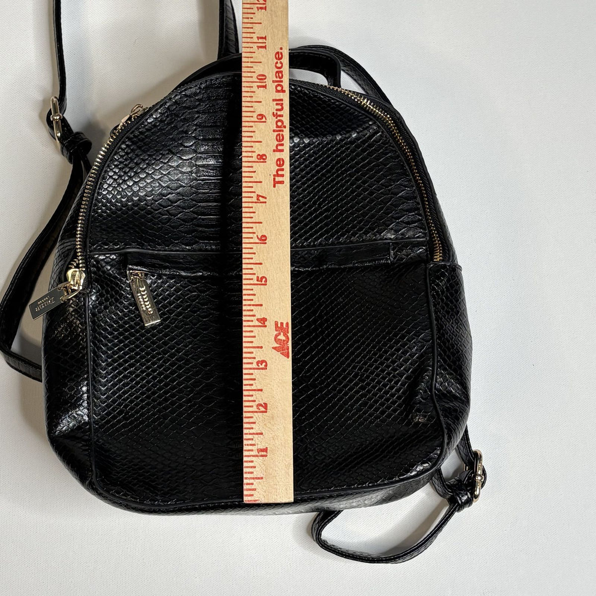 Dune London Textured Leather Mini Backpack