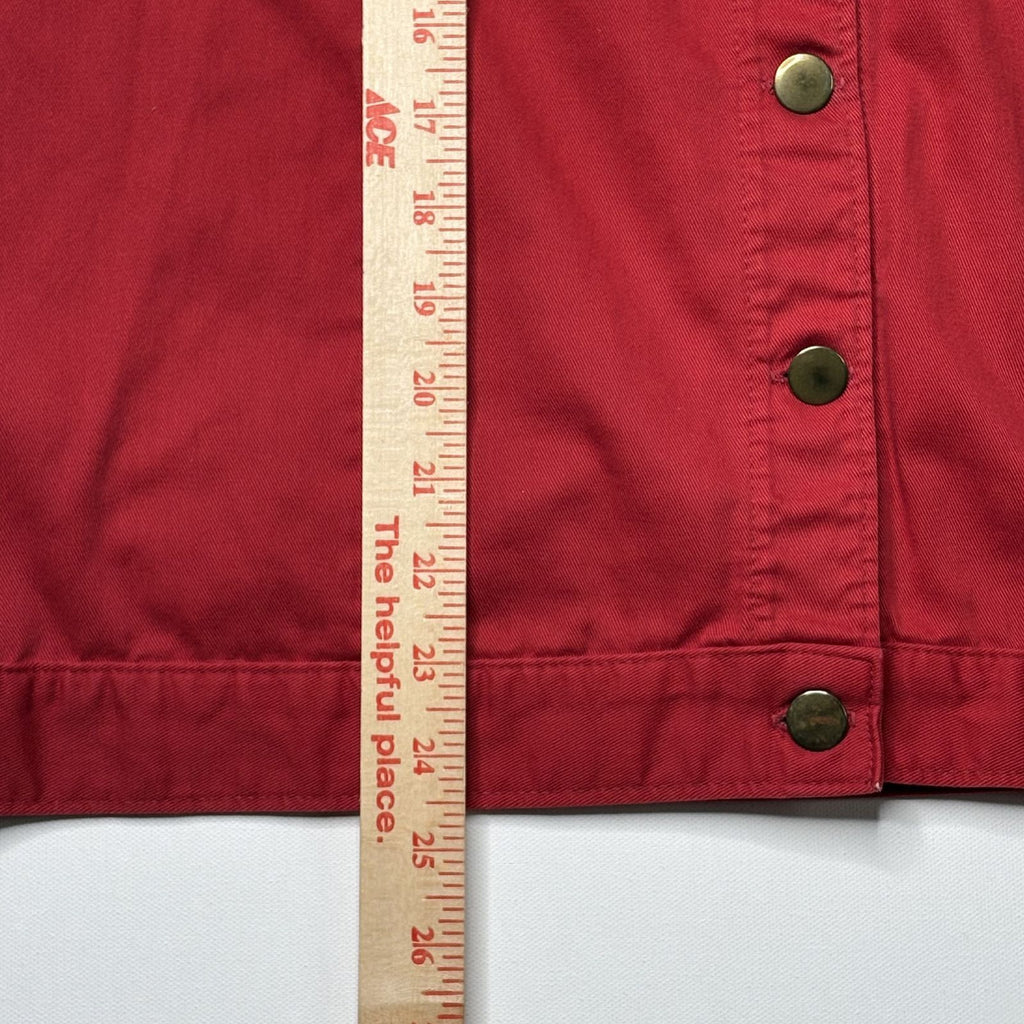 Vintage Norm Thompson Red Canvas Hunting Vest XL