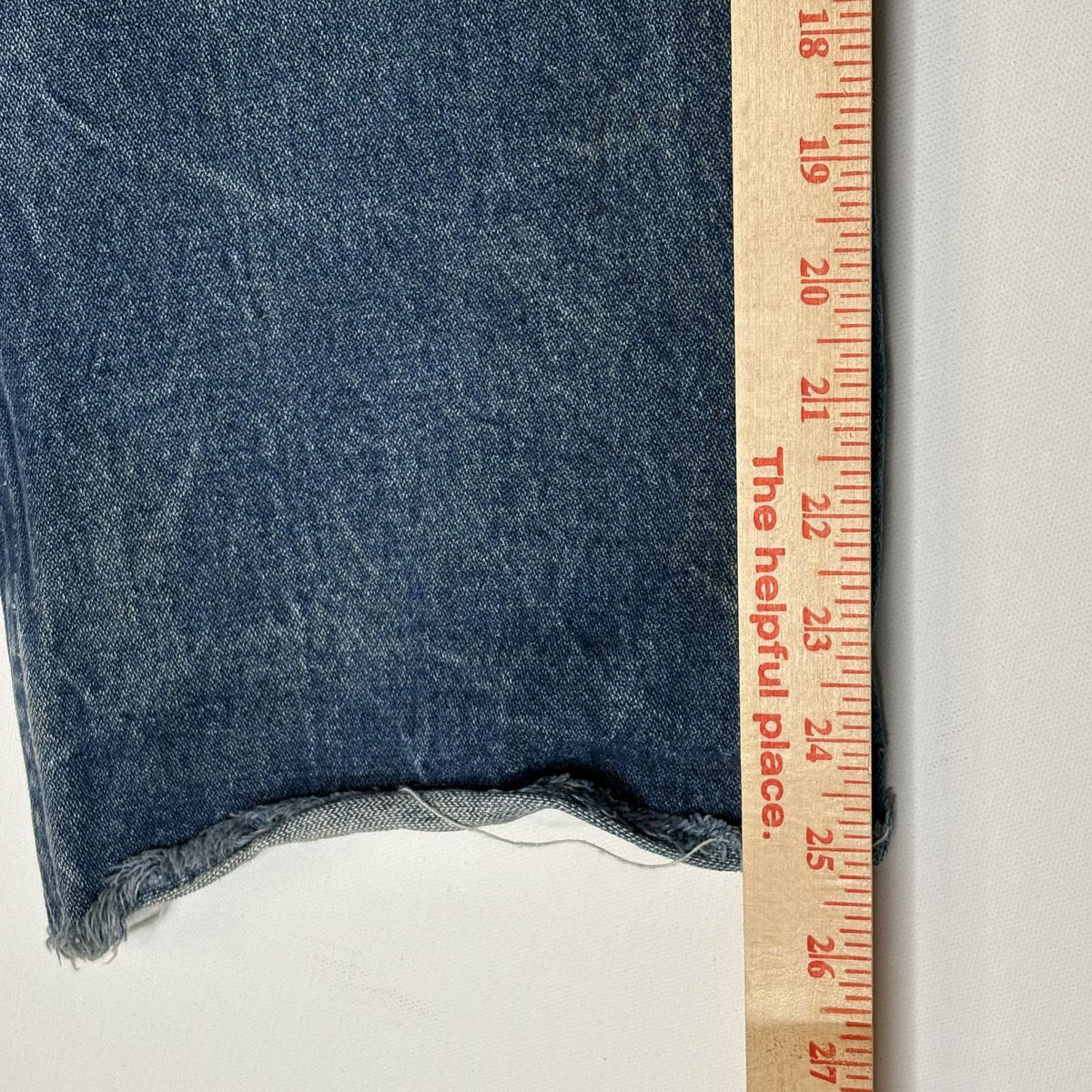 Distressed Wrangler Men's Blue Denim Jeans, 100% Cotton