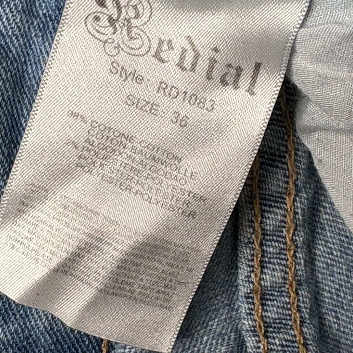 Redial Denim Overall Shorts Jean Dungarees Size 36