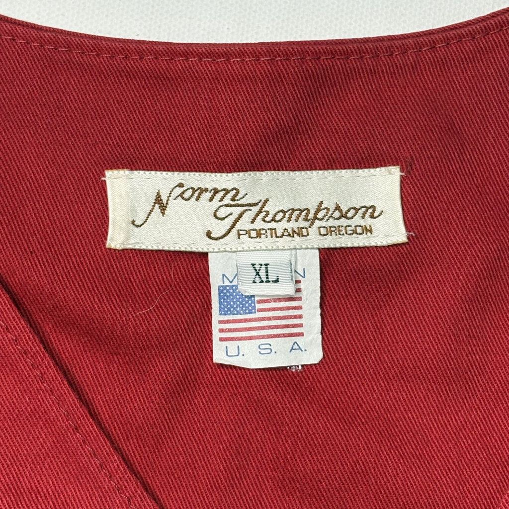Vintage Norm Thompson Red Canvas Hunting Vest XL