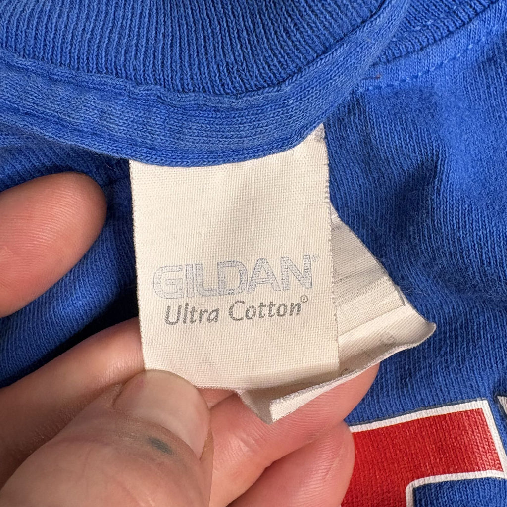 Gildan Ultra Cotton Raiders Long Sleeve Shirt Blue L